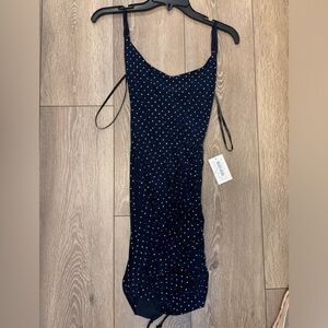 Navy sparkle mini dress